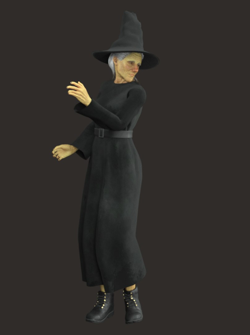 Realistic Rigged Terrible Witch Woman Character 3D Model 3D Model ...