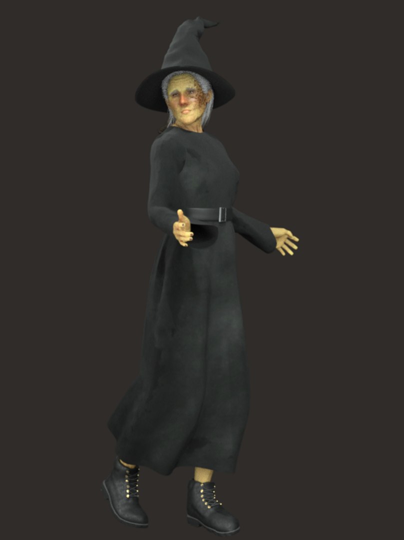 Realistic Rigged Terrible Witch Woman Character 3D Model 3D Model ...