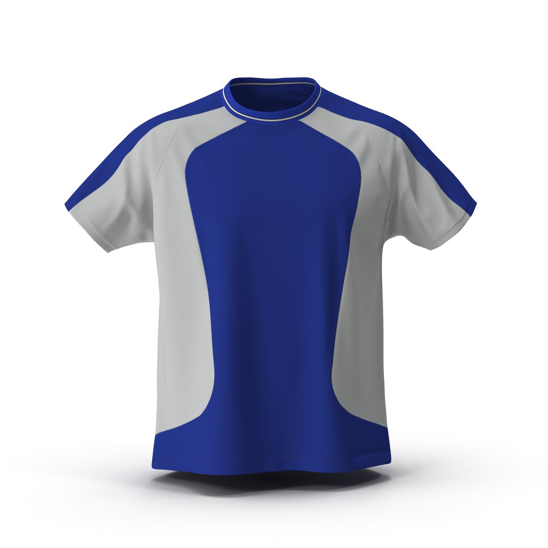 T-Shirt Blue 3D Model 3D model preview