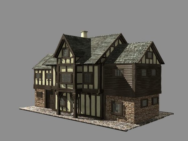 3d max building medieval house