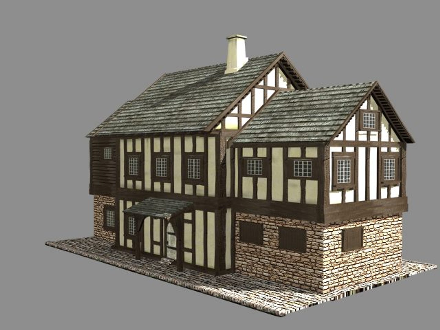 3d Max Building Medieval House