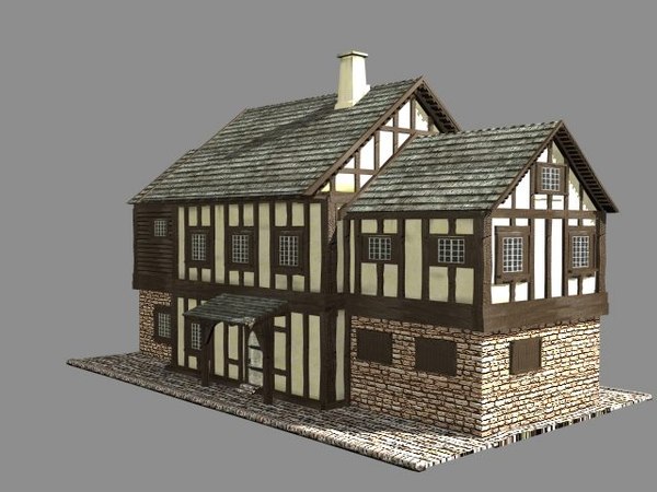 3d max building medieval house