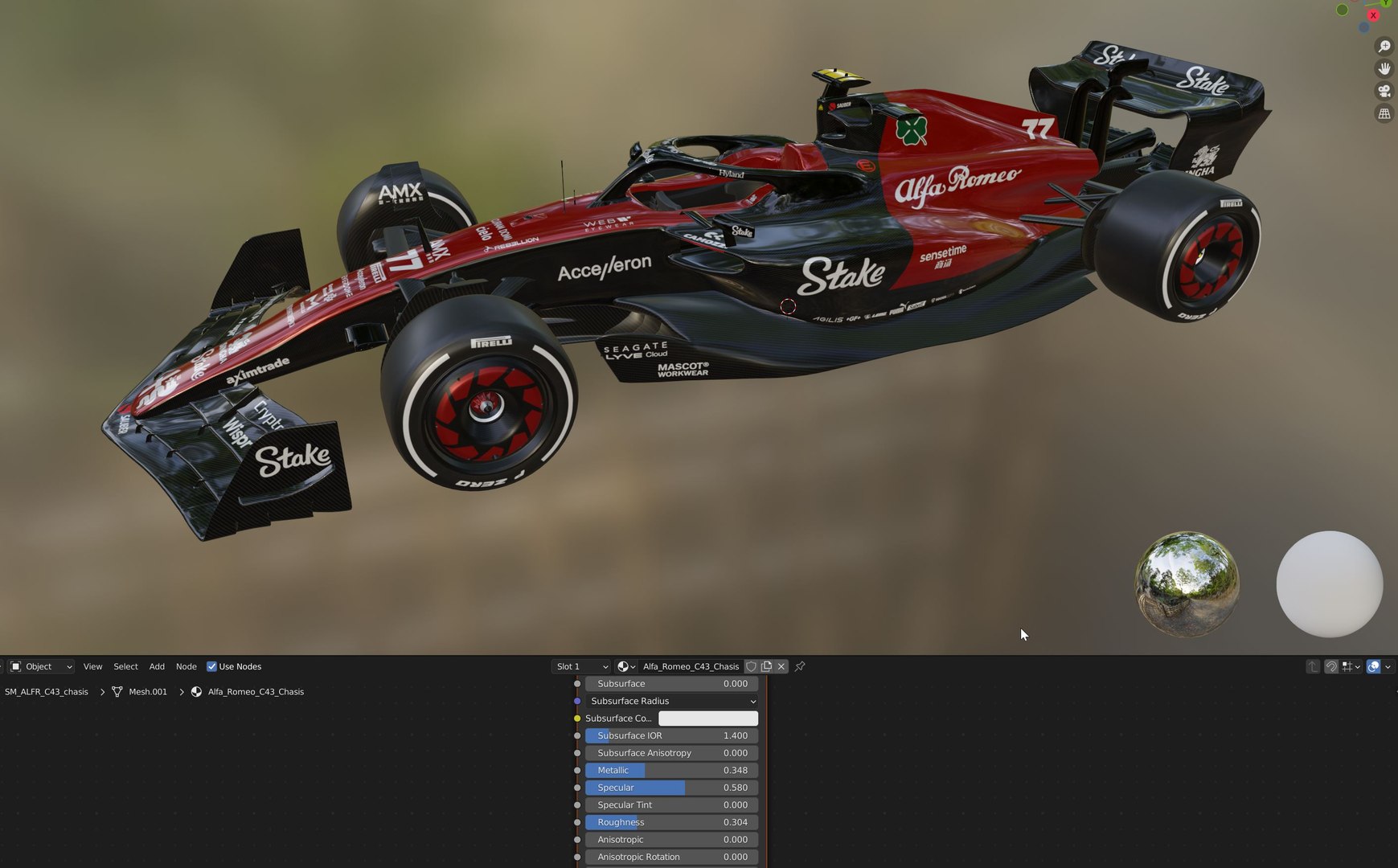 3D F1 Alfa Romeo C43 Season 2023 model - TurboSquid 2044116