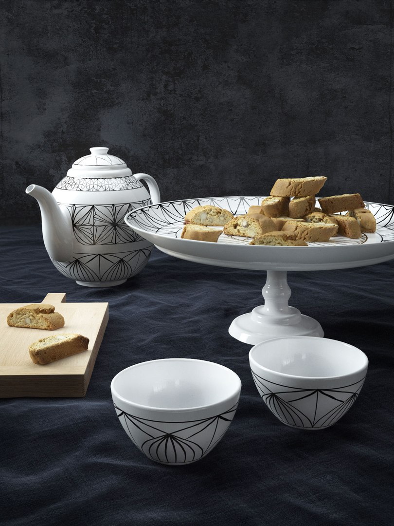 Ikea Ryssby Tea Set 3D Model TurboSquid 1225770