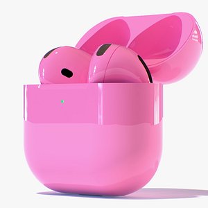 Pink Wireless Earbuds in Charging Case