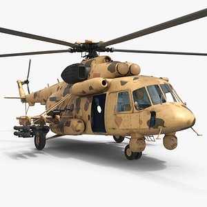 Tactical Military Helicopter Simplified 3D model