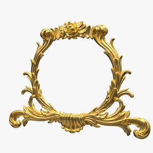 Plaster Decorative Bow DS357 3D model