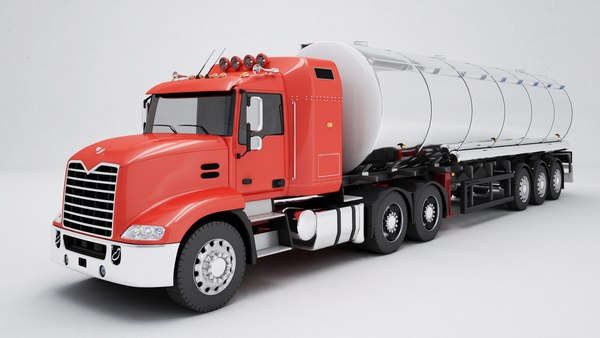 Mack Pinnacle Truck With Trailer 3D