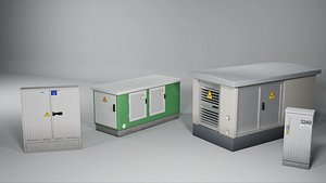 Electrical Distribution Boxes and Stations Pack 3D