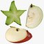 Collection de tranches de fruits