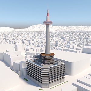 3D Kyoto tower and environment