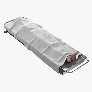 realistic dead body covered 3D model