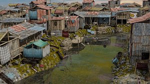 SLUM SHACK SET AND DIRTY AREA