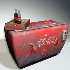 cola cooler retro 01 obj