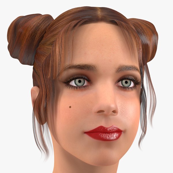 3D Teenage Girl Head