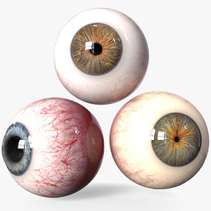 Low poly Eyes collection 3D model