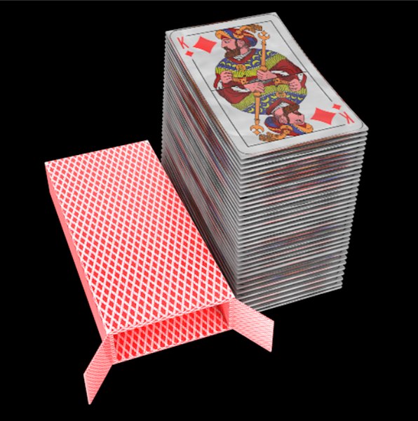 3D cards deck