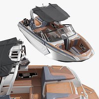 Marine Sport Wakeboard Boat Rigged for Cinema 4D