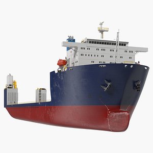 Heavy Lift Vessel Rigged 3D Model