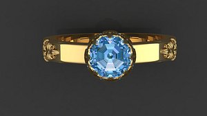 3D Acanthus Leaf Ring model