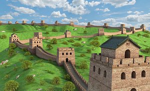 great wall china 3D model