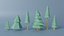 Cartoon Tree Collection 3D model