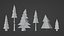 Cartoon Tree Collection 3D model