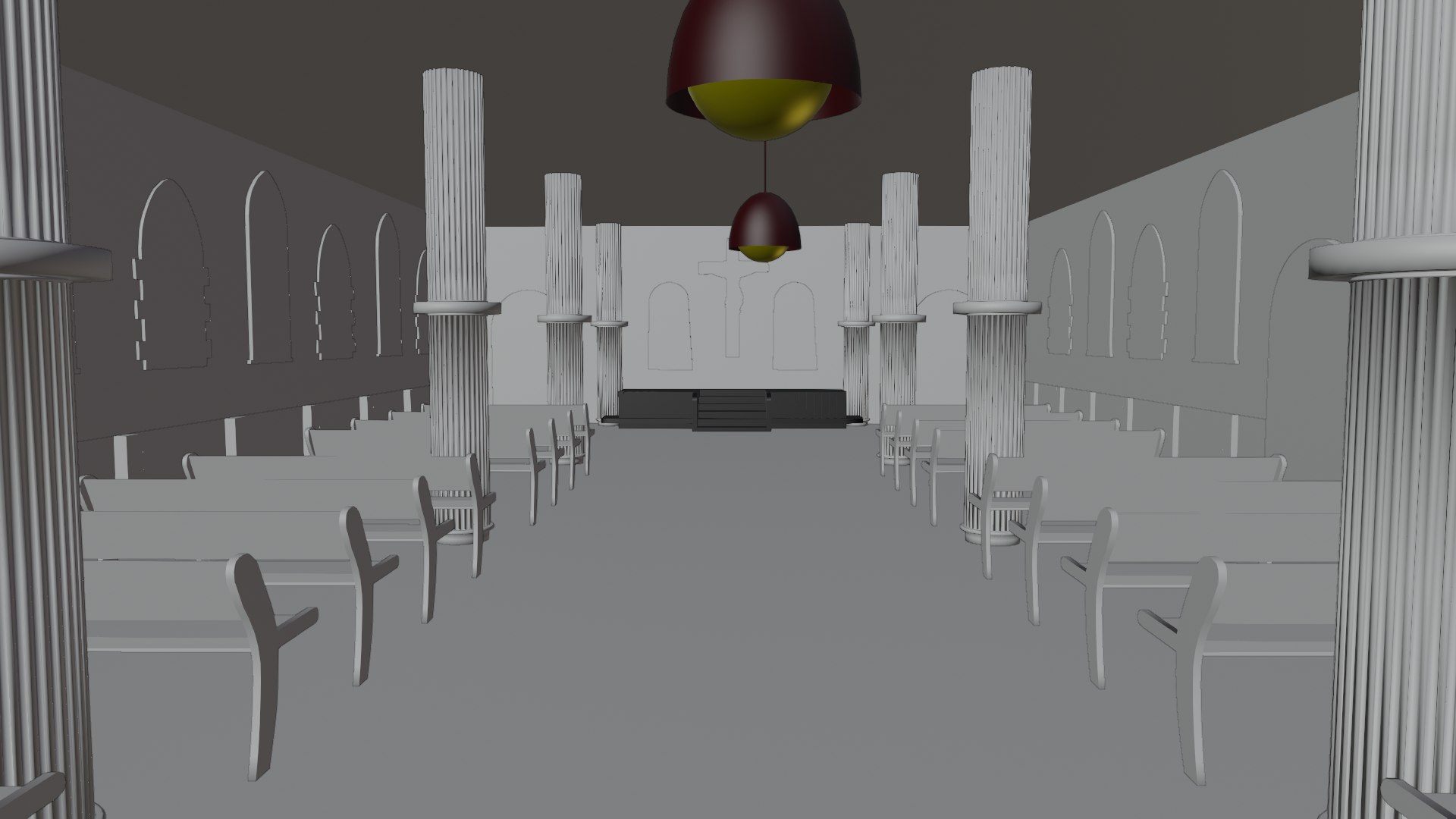 3D Model Church Interior - TurboSquid 2132125
