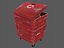 pbr red dumpster 3D model