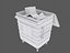 pbr red dumpster 3D model