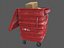 pbr red dumpster 3D model