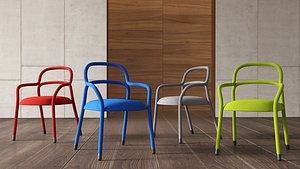 Designed colors chair 3D model