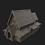VIKING WOODEN NORSE CHURCH GOTHIC TEMPLE AAA COLLECTION model