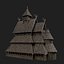 VIKING WOODEN NORSE CHURCH GOTHIC TEMPLE AAA COLLECTION model