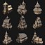 VIKING WOODEN NORSE CHURCH GOTHIC TEMPLE AAA COLLECTION model