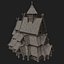 VIKING WOODEN NORSE CHURCH GOTHIC TEMPLE AAA COLLECTION model