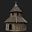 VIKING WOODEN NORSE CHURCH GOTHIC TEMPLE AAA COLLECTION model