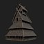 VIKING WOODEN NORSE CHURCH GOTHIC TEMPLE AAA COLLECTION model