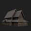 VIKING WOODEN NORSE CHURCH GOTHIC TEMPLE AAA COLLECTION model