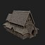 VIKING WOODEN NORSE CHURCH GOTHIC TEMPLE AAA COLLECTION model