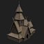 VIKING WOODEN NORSE CHURCH GOTHIC TEMPLE AAA COLLECTION model