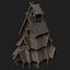 VIKING WOODEN NORSE CHURCH GOTHIC TEMPLE AAA COLLECTION model