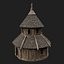 VIKING WOODEN NORSE CHURCH GOTHIC TEMPLE AAA COLLECTION model