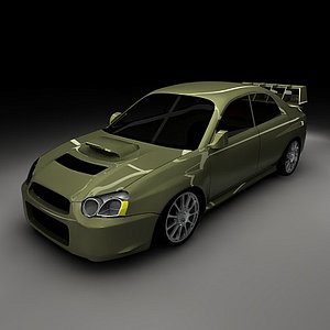 3d model impreza rally imported