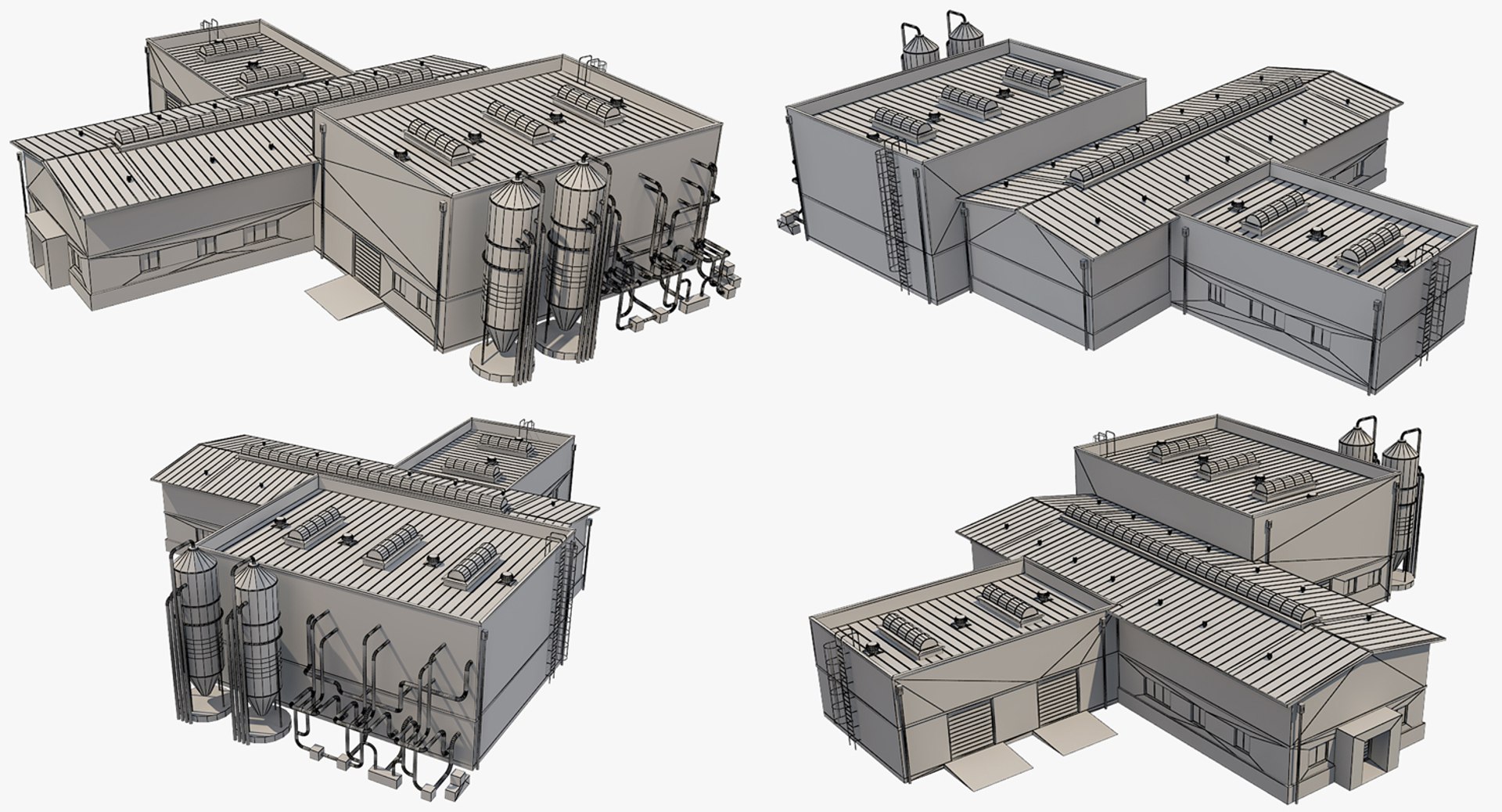 Industrial model. 3d визуализация производства. Авторская визуализация сцены 3d моделирования. Разработка 3d моделей на заказ. Производство рендер.