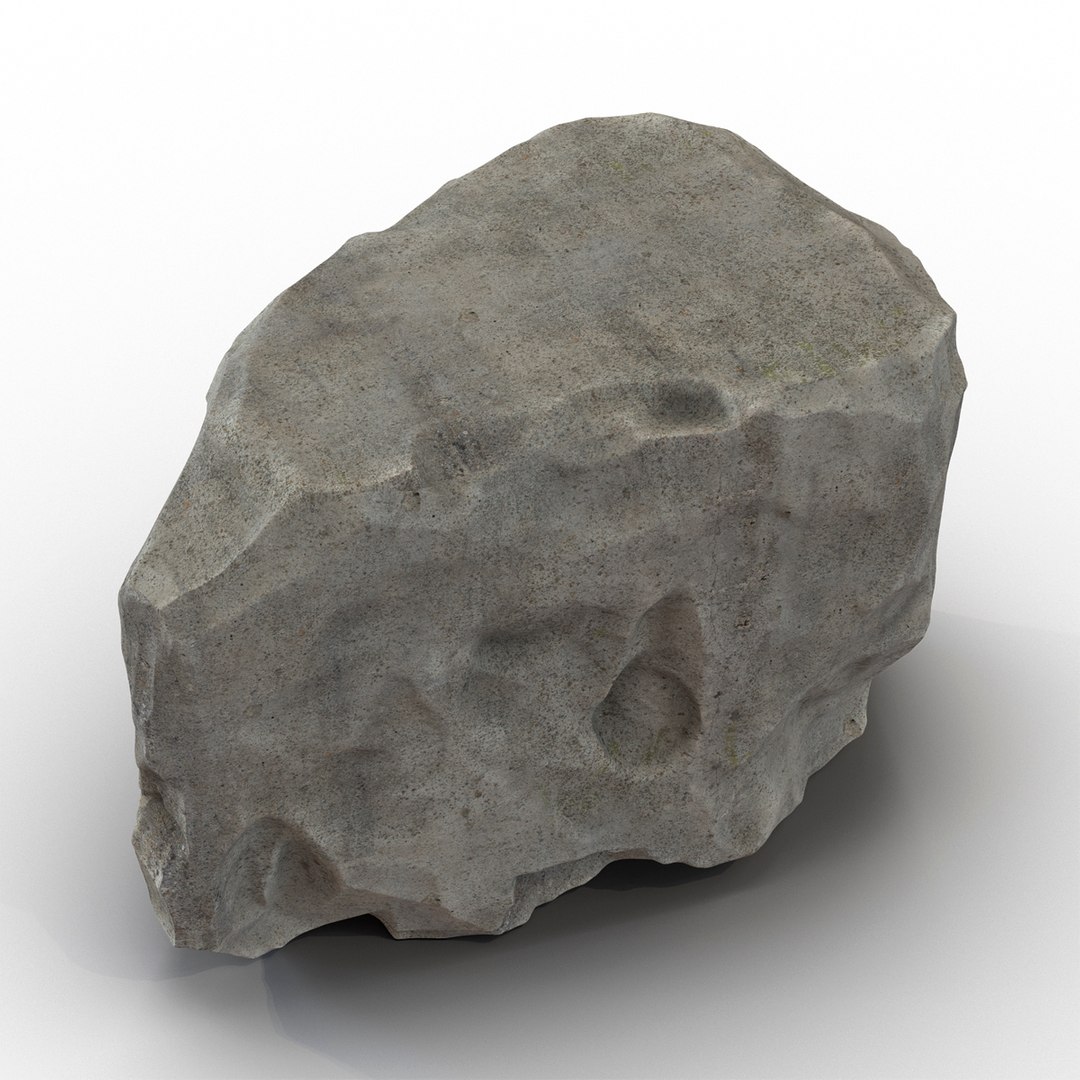 Concrete Chunk 4 3D model preview