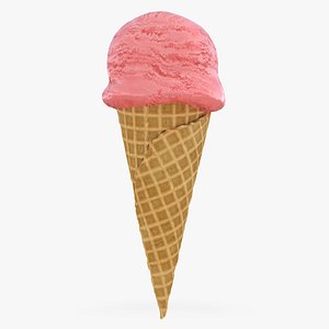 Ice Cream Ball in Waffle Cone 3