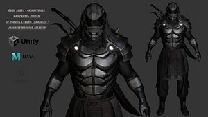 3D AAA 3D REALISTIC ROBOTIC CHARACTER - JAPANESE CYBORG ASSASSIN 01