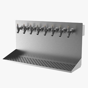 3D wall mount beer dispenser model