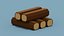 Voxel Wood 3D model